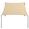 5' x 13' Beige Straight Edge Sun Shade Sail, Rectangle