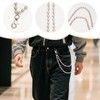 FOUTOUKEEP Beads Pants Chain Wallet Chain Layered Jeans Key Chain