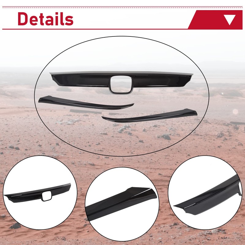 HECASA Front Grille Cover Compatible with 2018 2019 2020 Honda