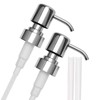 Stainless Steel Liquid Soap Dispenser Pump 2 Pcs Lotion Dispenser