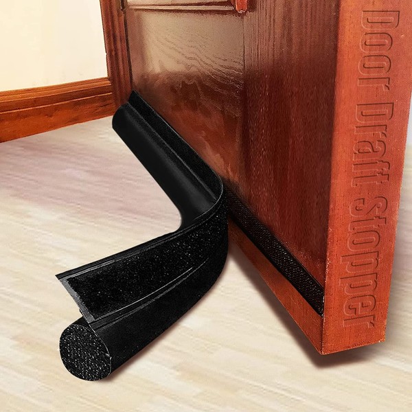 MAXTID Adjustable Door Draft Stopper 36 Inch Black Door Noise