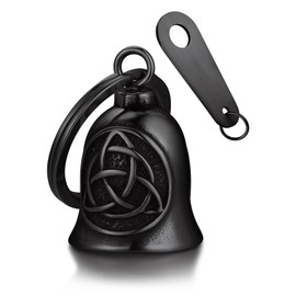 Bandmax Men's Keyring Black Motorcycle Riding Bell Stainless Steel