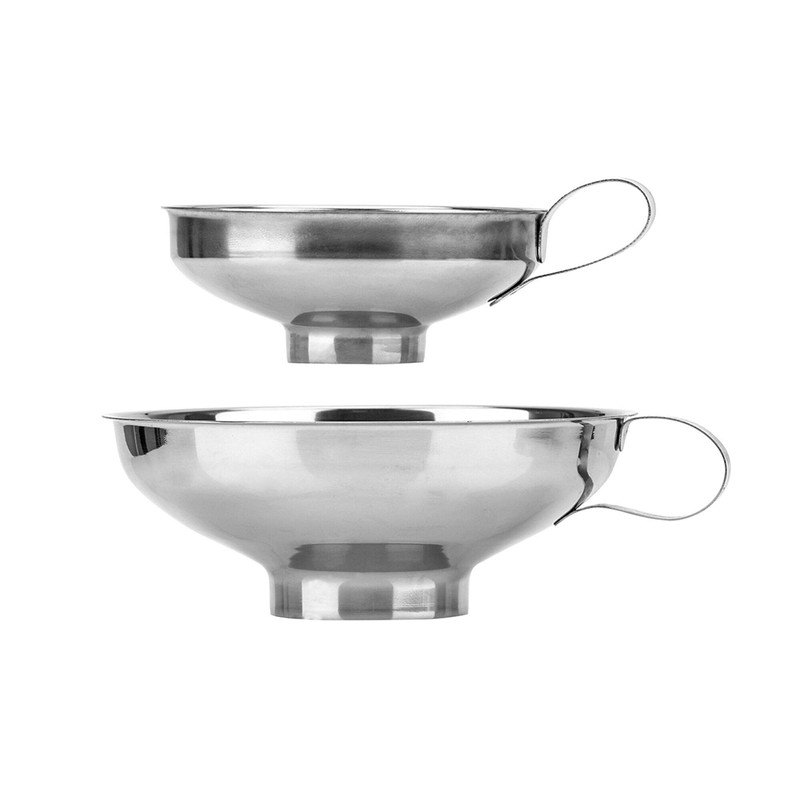 Funnel Stainless Steel 2 Pieces Jam Funnel Wide Mouth Preserving