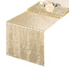 DUOBAO Champagne Gold Sequin Table Runner 12x72-Inch Sequin Table Runner