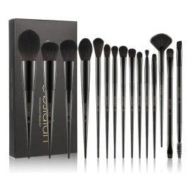 Juego De Brochas De Maquillaje Profesional Docolor, 15 Uds. Color Negro                                                                               