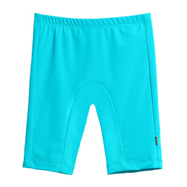 City Threads Pantalones cortos de natación SPF50+ Jammers para niños y niñas, fabricados en Estados Unidos, Turquesa, 8