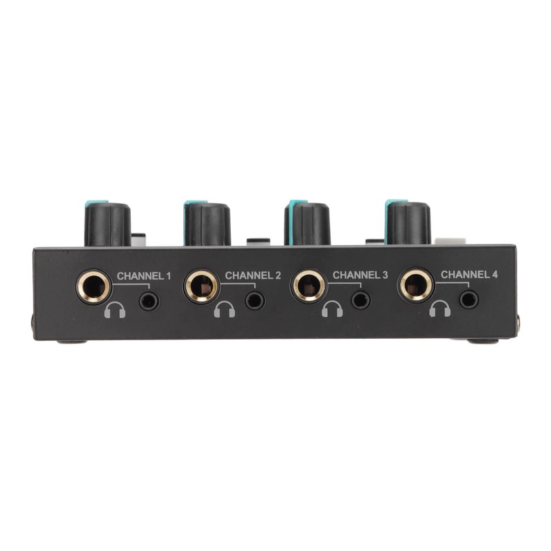 Amplificador de Auriculares de 4 Canales Estéreo Compacto con Adaptador
