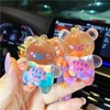 GINZER Kawaii Bracelet Quicksand Keychain Liquid Floating Bear Cute Keychains