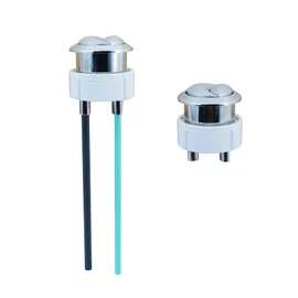 Dual Flushing Toilet Push Button Spare Parts,Top Toilet Button Replacement Compatible with Geberit & Kohler Part, Satin Chrome Toilet Parts with 1.5inch(38mm) Hole in the Toilet Tank Lid