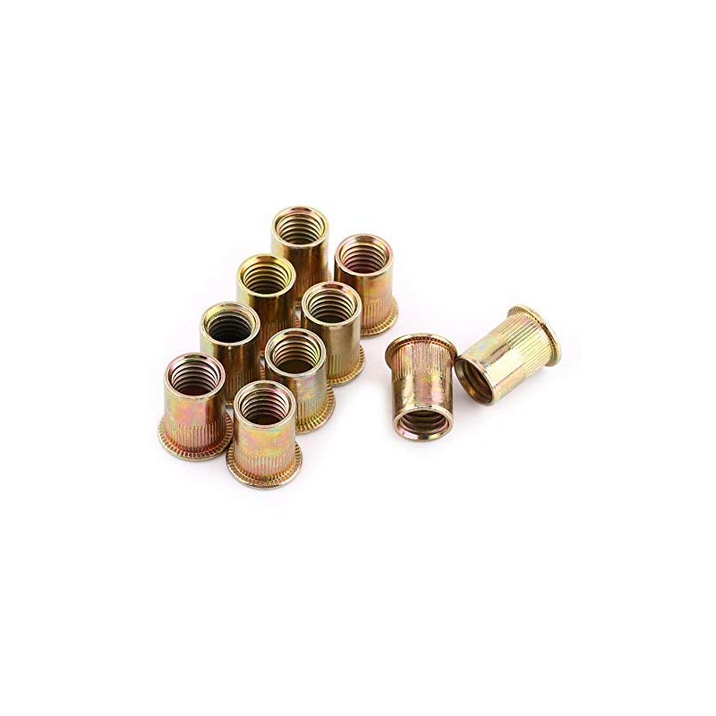 Hilitand Rivet Nut, M3-M12 Carbon Steel Rivnut, Flat Threaded Rivet