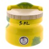 Ceramic Rambleeric Salt Shaker Kitchen Salt Shaker with Wooden Lid