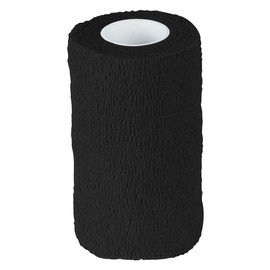 SHIRES COHESIVE BANDAGES Breathable Durable Lightweight Compression (BOX OF 12) [BLACK] [10CM]