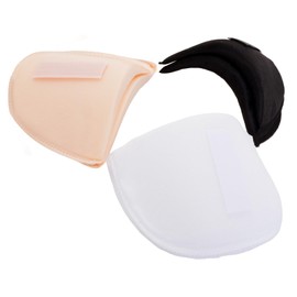 Nfvjfxz 3 Pairs Shoulder Pads, 0.59 Inch Thick Soft Sponge No Sewing Anti-Slip Detachable Reusable Shoulder Enhancer for Women Men Blazer Suit Coat Shirt Clothing Accessories (White+Black+Flesh Color)