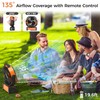Camping Fan with Light - 20000mAh Rechargeable Battery Fan, 112Hrs