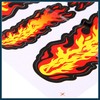 TUCKBOLD Fire Flame Pattern Stick-on Decorative Ornament Sticker Decal for