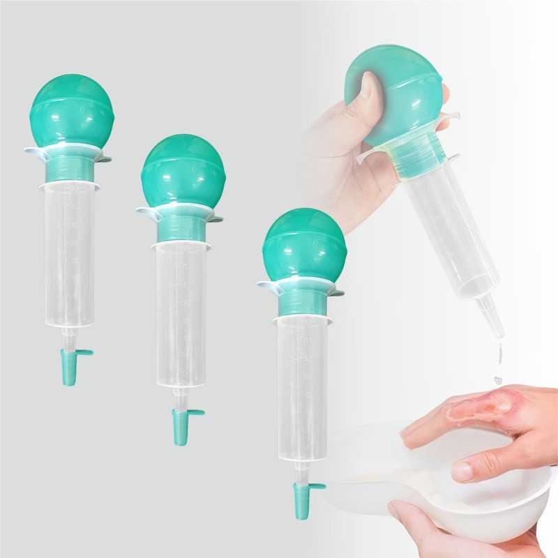 EDWERD Bulb Syringe with Scale - Balloon flusher for Wound