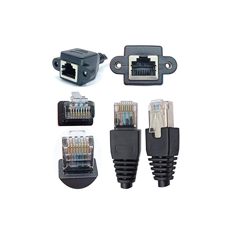 Cable de red Ethernet Cat 6 RJ45 macho a hembra