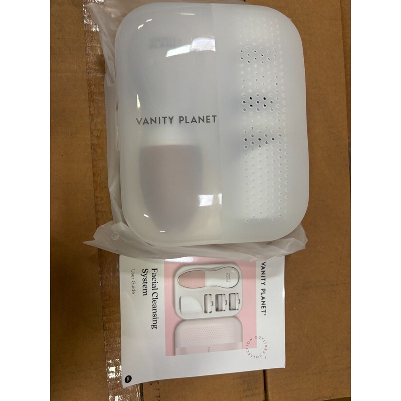 Vanity Planet Facial Cleansing System Rotating Three Brush Heads White