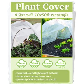 Plant Covers Freeze Protection 10x50ft Floating Row Cover 0.9oz/yd² Plant Covers for Winter Garden Fabric for Cold Sun Protection