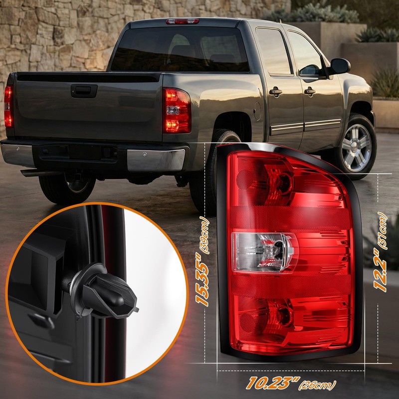 Passenger Tail Light Assembly for 2007-2013 Chevy Silverado 1500