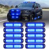 Xprite Blue LED Emergency Strobe Lights Kit for Vehicles -