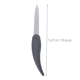 minkissy Set of Metal Nail Files Double-sided Horn Polisher Stylish Nail Art Tools for Home Manicure