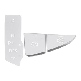 TUCKBOLD Gear Shift Electronic Handbrake Panel Button Switch Cover for A5 A4L 2020-2024 Center Console Interior Trim Button Cap Decor Silver Tone 1 Set