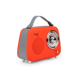 Roxel RFM01 Retro FM Radio Party speaker – Timeless Design, Superior Sound, FM Radio, MP3 Playback & Wireless BT Streaming, Perfect as a Gift (Red)