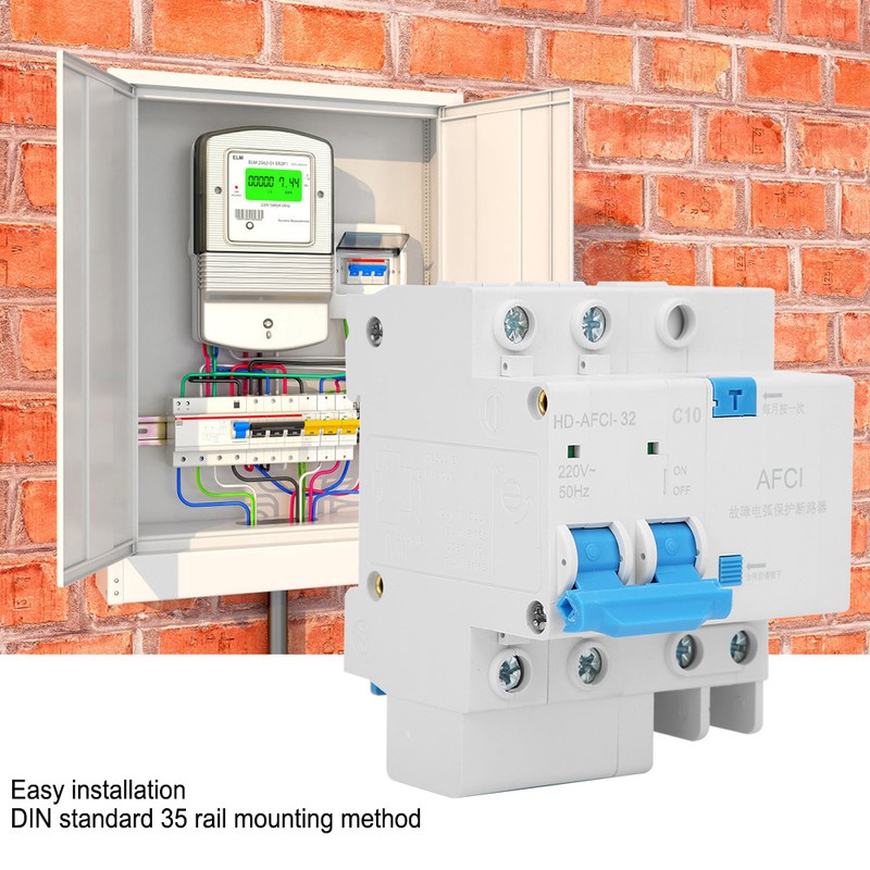 2P Arc Fault Circuit Breaker Miniature Household Electric Leakage Protector