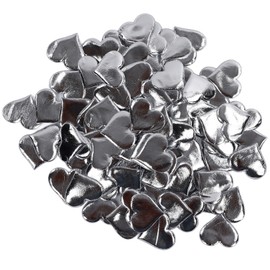 400pcs Heart Shape Petals Heart Shaped Confetti for Valentine's Day Wedding Birthday Anniversary DecorationSilver