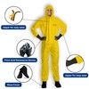 Zimchado Yellow Coverall Chemical Suit With Reusable Acid Resistant Gloves