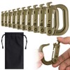 IronSeals 10 Pack Multipurpose D-Ring Grimloc Locking for Molle Webbing