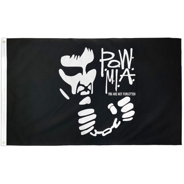 Ant Enterprises POW-MIA Chains Flag 3x5ft P.O.W. M.I.A. Flag Military