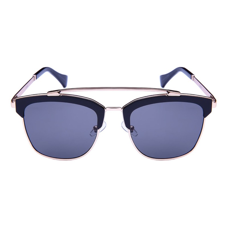 Edge I-Wear Square Aviator Style Sunglasses with Solid Flat Lens