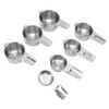 7Pcs Measuring Cups Set Stainless Steel Stackable Multifunctional Metal Nesting