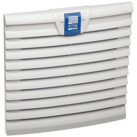 Rittal 3238200 Light Grey ABS TopTherm Fan Outlet Filter, 5-53/64" Width x 5-53/64" Height x 5/8" Depth