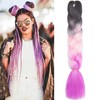 Braiding Hair Extensions 6pcs/pack Jumbo Braids Ombre 5 Rainbow Color