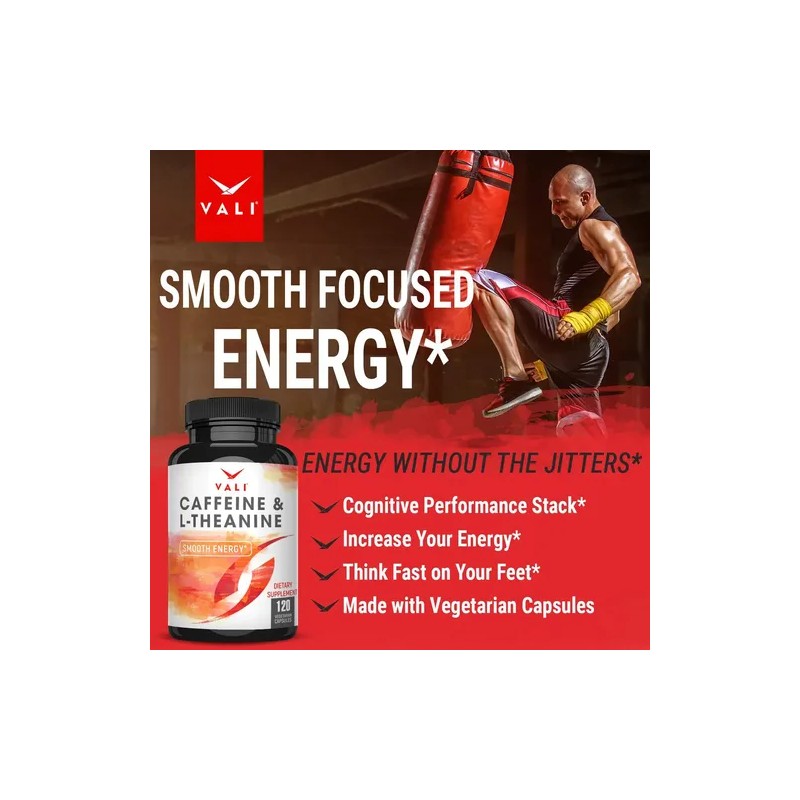 Vali Cafeína 50mg Y L-teanina 100mg Energía Y Enfoque