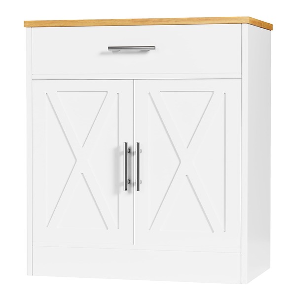 Shintenchi Kitchen Buffet Cabinet with Adjustable Shelf, Modern Kitchen Storage