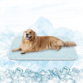 MICROCOSMOS Pet Cooling Mat & Sleeping Pad- Breathable Bubble Surface, EZ Clean. Keep Cooling for Pets, Kids and Adults in Summer.(BlueWhite, 59" x 40")