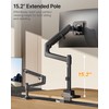 monTEK Ultrawide Monitor Arm Max 57",Height Adjustable 8.1"-25.5",Black
