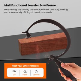LOCADENCE Jewelers Saw Frame, Alloy Curved Coping Saw Frame with Black Rubber Handle, Woodworking Handicraft Tools for Making Model, Jewelry, Decoration, Hobby, Craft Processing, Jewelry Stores