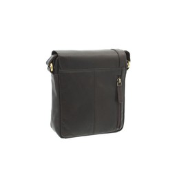 Visconti S7 Compact Leather Messenger Travel Bag, brown