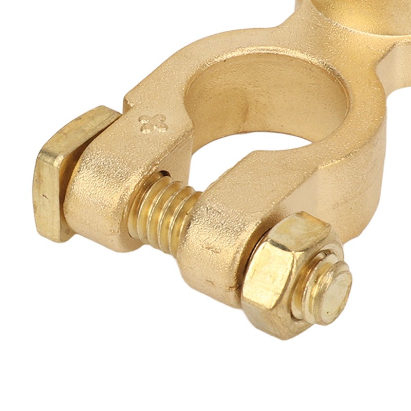 2PCS Battery Terminal Connectors Brass Negative Positive Car Battery Cable