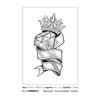 kobench Cool Temporary Tattoos,Diamond With Crown - K12 Design,Waterproof,Easy-to-Apply,Long Lasting