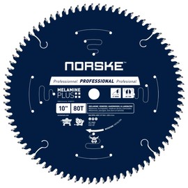 Norske Tools NCSBP273 - Hoja de sierra 80T de melamina Plus de 10 pulgadas para corte ultra húmedo de melamina, laminados, maderas duras y suelos laminados de 5/8 pulgadas de diámetro