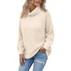 Women's Turtleneck Sweaters Oversized Lightweight Long Sleeve Pullover Loose Chunky
