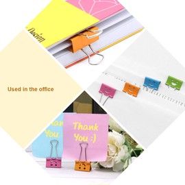 Coideal Smiling Binder Paper Clips - 40 Pcs 19mm Mini Colored Metal Fun Clip Clamps with Cute Smile Face Assorted Color for Office (0.75 inch, Small)