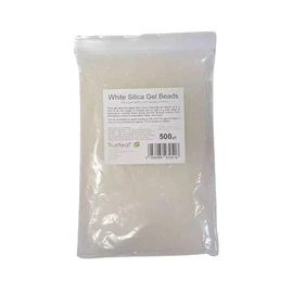 Trustleaf 500g White Silica Gel 2-4mm Beads - Resealable Bag - Dehumidify - Flower Drying - Storage - (500g BAG - WB)