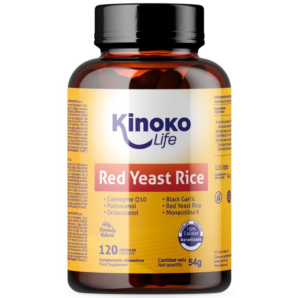 Red Rice Yeast 120 Capsules Fermented with Monacolin K Natural